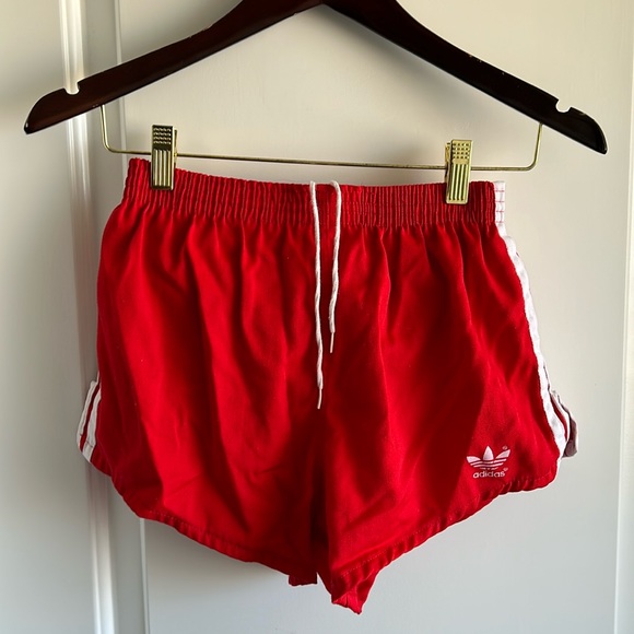 adidas Pants - Vintage UNISEX 70s 80s Retro Trefoil Adidas Athletic Shorts sz Medium 32-34